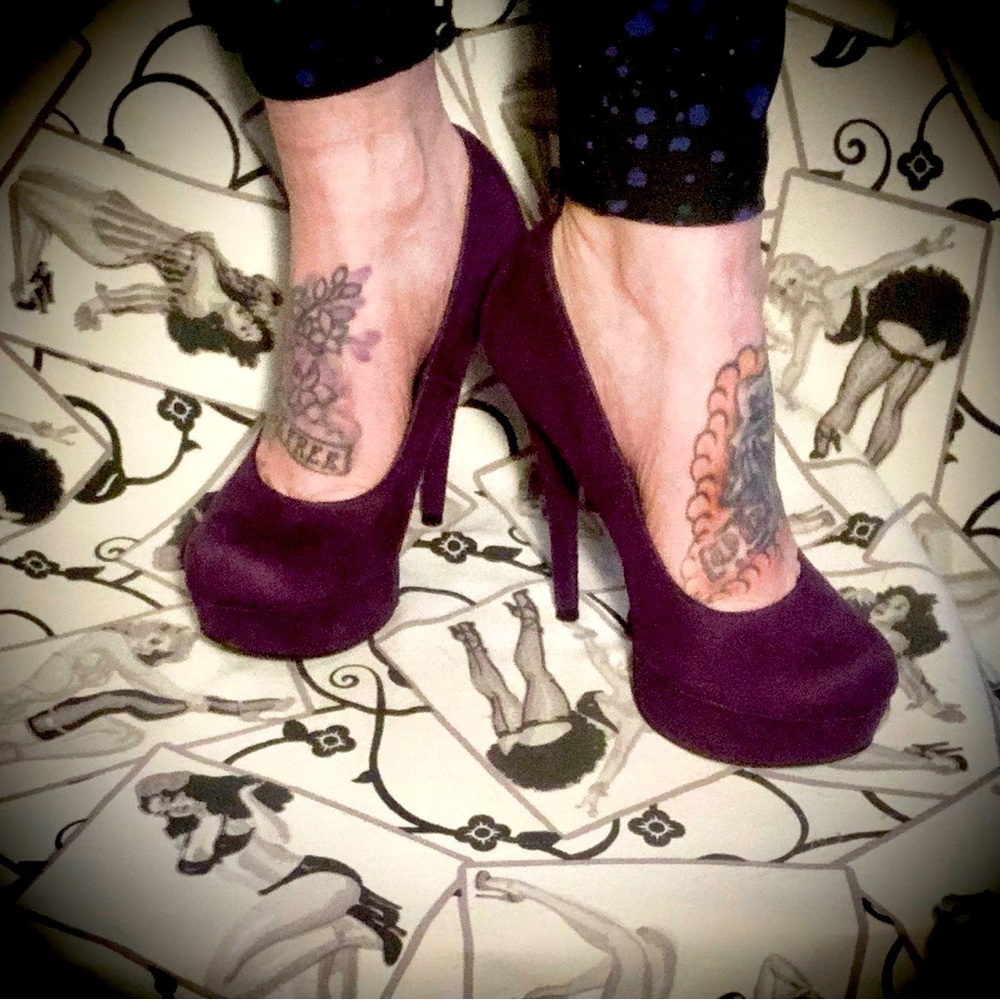 Purple Platform Pumps - Picture 2 of 12